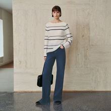 MM麦家商场同款2025秋简约百搭高级感水洗牛仔裤长裤女5GA350452