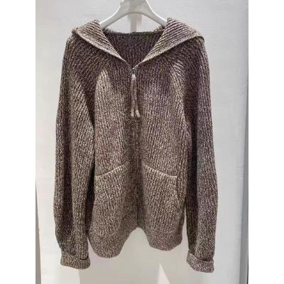 MM商场同款2025冬新款慵懒百搭宽松连帽针织开衫外套女4GB133211