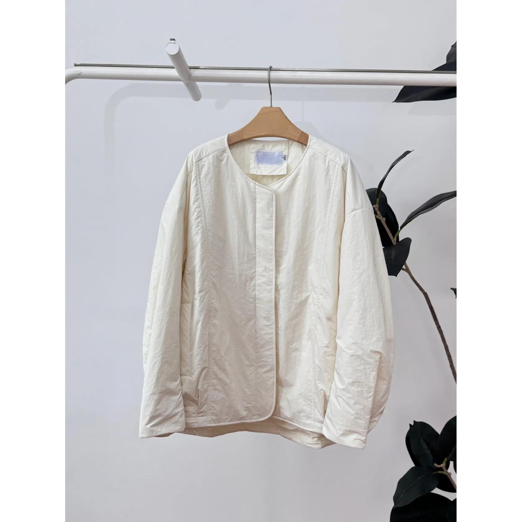 MM麦麦家2025秋冬新款圆领宽松休闲棉衣棉服外套女上衣5GA180931