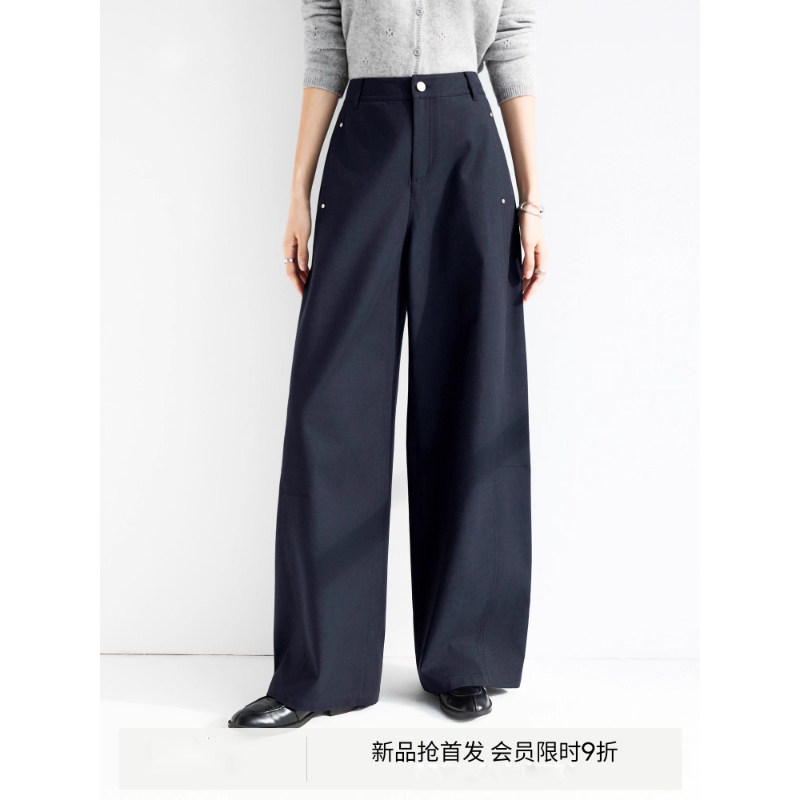 伊折扣时髦弯刀裤子显瘦百搭通勤女休闲裤2025秋季新款1G8951991