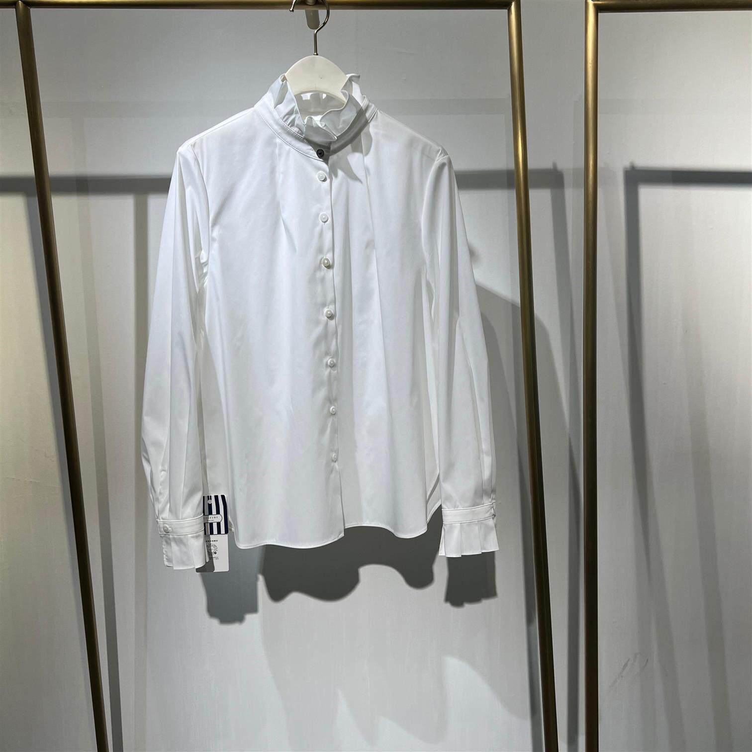 商场同款诗折扣2025冬新百搭立领长袖休闲衬衫通勤百搭3GC120361