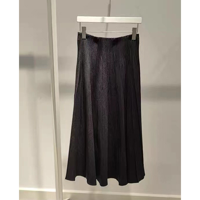 伊折扣商场同款2025秋通勤百搭气质减龄长款百褶半身裙1GA141821