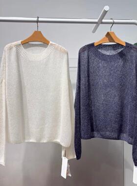 MM商场同款2026春季新款时尚百搭透感镂空针织衫女上衣5H1130672