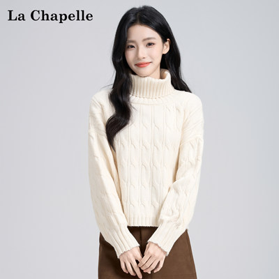 拉夏贝尔复古杏色加厚高