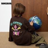 25新款 T恤 复古卡通小飞龙印花速干透气圆领短袖 夏季 男童儿童童装