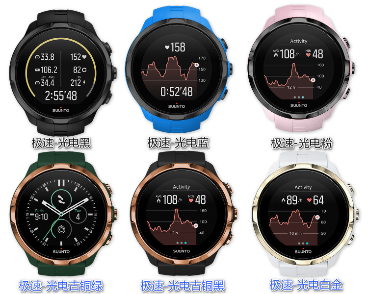 颂拓suunto斯巴达极速sport户外版BARO导航海拔光电心率运动手表