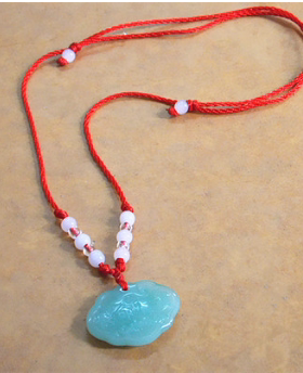 玻璃出入平安红绳翡翠长命富贵锁