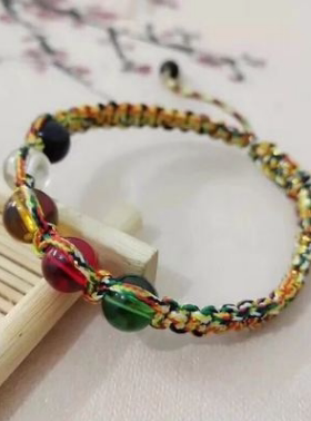 手工编织转运珠端午节五彩绳