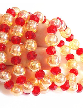 男女款琥珀串珠金手链