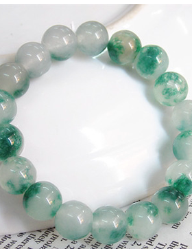 天然冰种飘绿水草玛瑙男女款手链