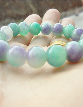 天然水晶绿幽灵玛瑙多宝手链