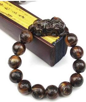 塑料虎晴石时尚风串珠貔貅手链