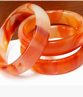 玻璃鸡血玉翡翠加宽玛瑙手镯