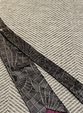 复古个性黑色提花领带男商务百搭斜纹领带配饰