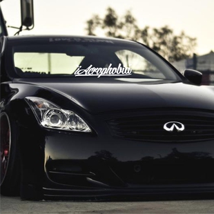 日本jdm英文车贴创意hellaflush汽车改装 前挡风拉花车窗玻璃贴纸