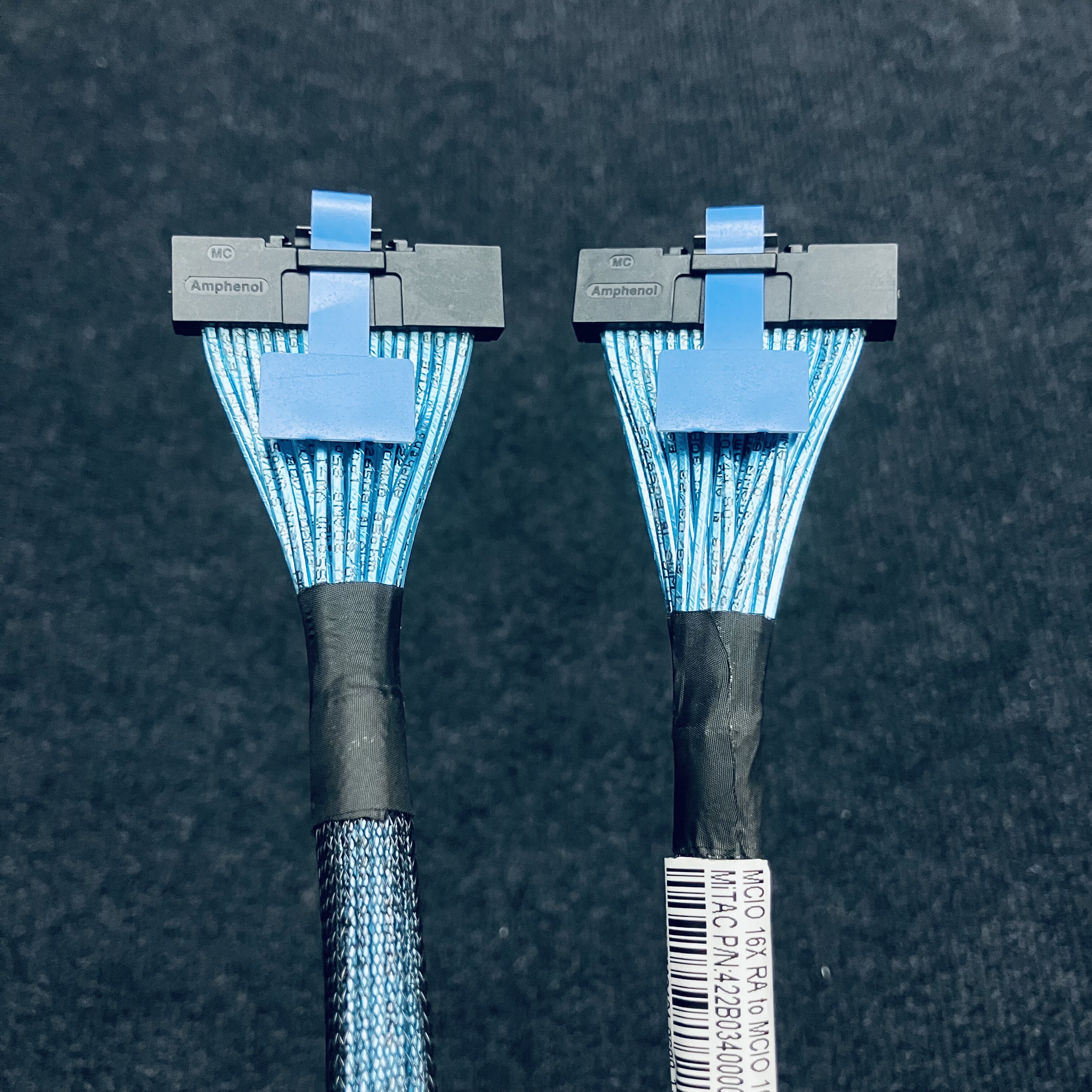 安费诺AMPHENOL MCIO 16X弯头转MCIO 16X弯头转接线