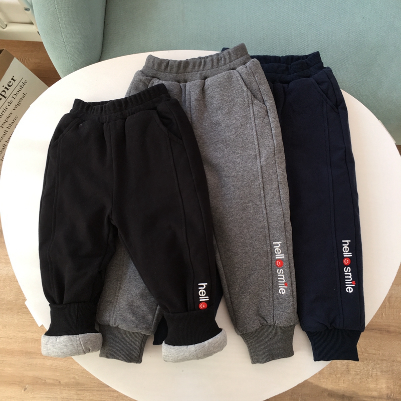 儿童夹棉裤外穿一条过冬