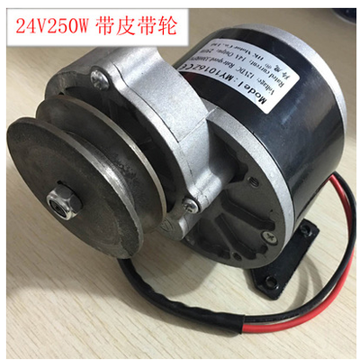 12V24V250W350W减速有刷皮带轮电动玩具滑板车电机MY1016Z羚鹰