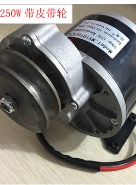 12V24V250W350W减速有刷皮带轮电动玩具滑板车电机MY1016Z羚鹰