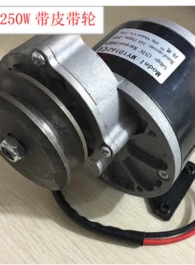 12V24V250W350W减速有刷皮带轮电动玩具滑板车电机MY1016Z羚鹰