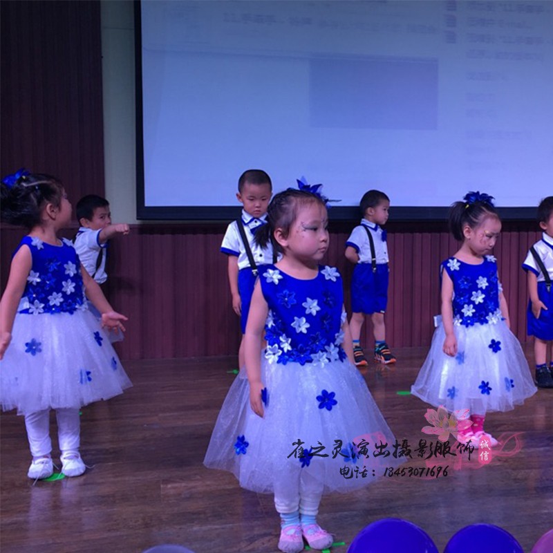 蓬蓬裙女童公主风集体舞台演出服