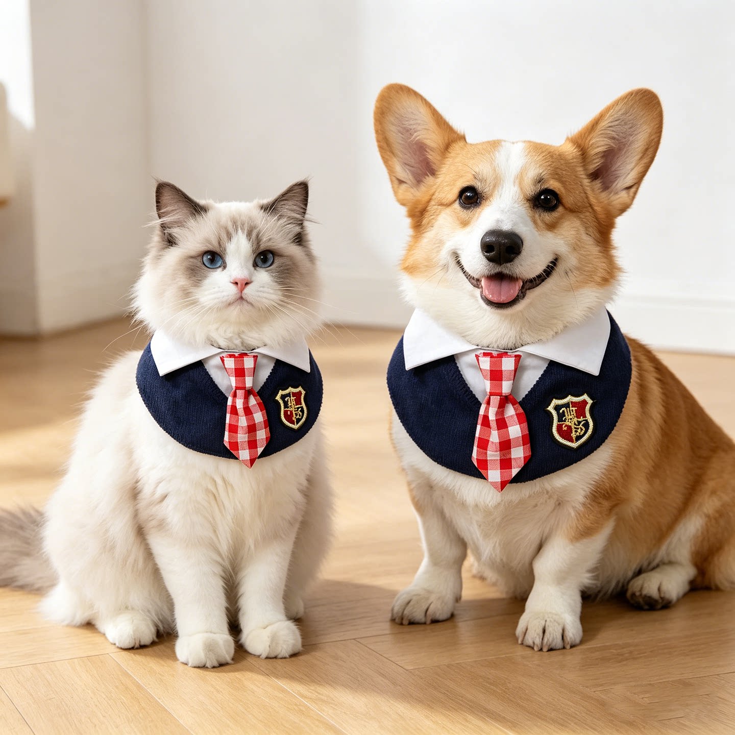 宠物围嘴英伦学院风宠物领结围兜猫咪柴犬柯基绅士装扮配饰拍照