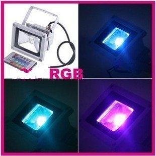 LED RGB投光灯泛光灯全彩变色遥控 10W20w30w50w60w 12V24V220V