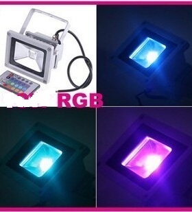 LED RGB投光灯泛光灯全彩变色遥控 10W20w30w50w60w 12V24V220V
