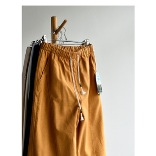 女装 阔腿立体裤 26夏季 天丝棉透气防晒宽松阔腿休闲长裤 新款