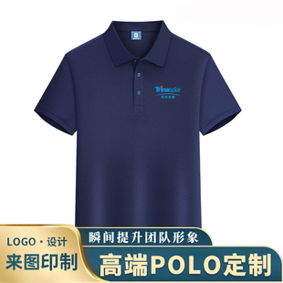 天合富家光能光伏短袖工作服定制装修公司团队工装翻领t恤印字夏