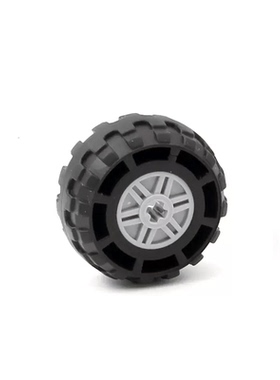 国产积木兼容乐高56891小颗粒科wedo零件55982配件37X18mm车轮胎