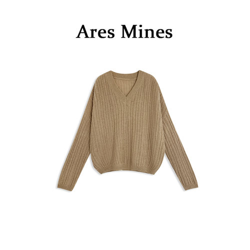 【盛朗熙Ares Mines】云栖褐木 慵懒高质感宽松显瘦针织衣衣秋冬