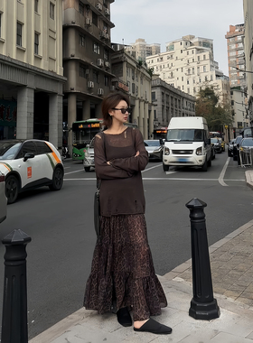 【盛朗熙AresMines】闲度时光 满分麻感清透破烂设计圆领长袖罩衫