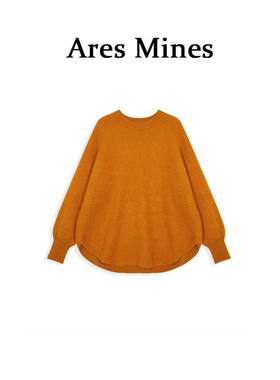 【盛朗熙Ares Mines】暖阳轻拂 秋冬毛绒感圆领拉毛套头针织毛衣