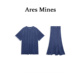 摩登复古牛仔蓝圆领T恤半身裙套装 牛仔计划 盛朗熙Ares Mines