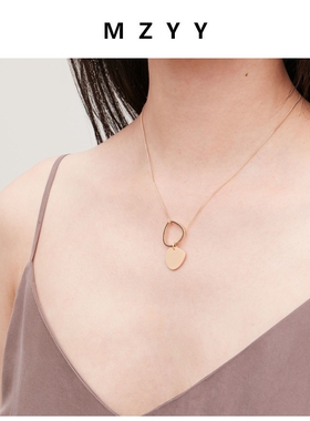 金色不规则拉丝项链包邮