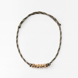 ZARA 2024秋季新品女装扭纹镶饰彩色绳式项链