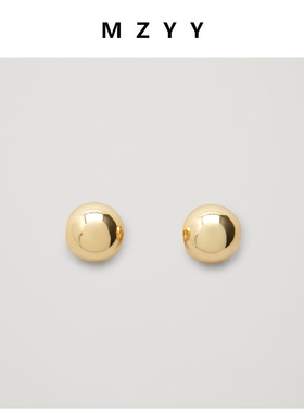 MZYY 金属球金色银色耳环耳钉