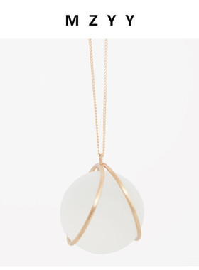 磨砂设计感小众长款毛衣链