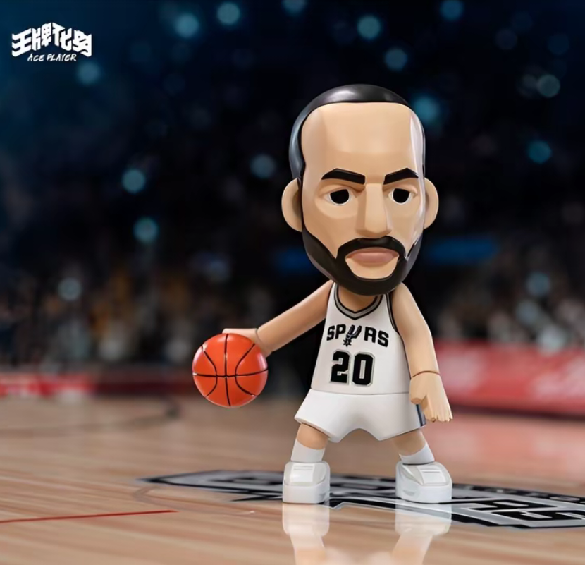 王牌化身吉诺比利NBA正品 脚踝终结者传奇马刺手办公仔盲盒送礼