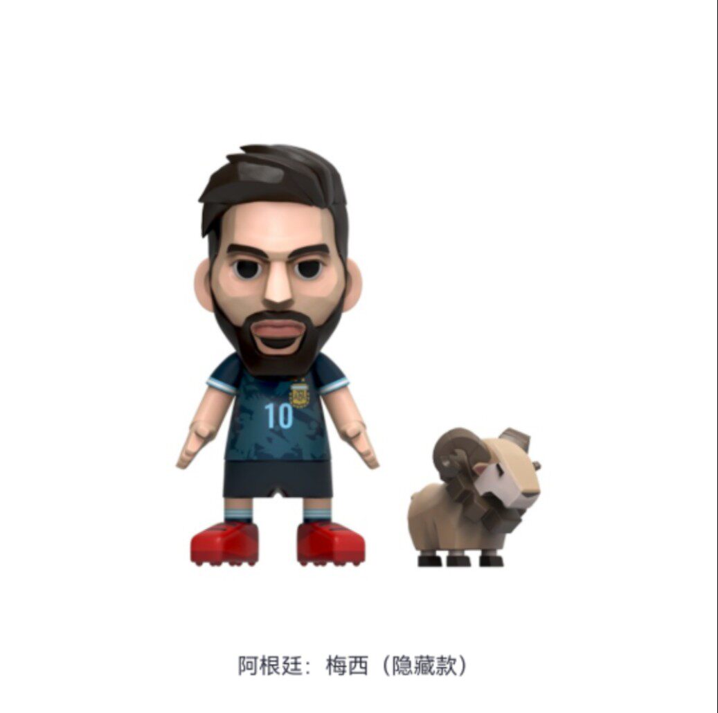 王牌化身梅西大隐藏确认款 阿根廷正品足球盲盒手办球迷摆件收藏