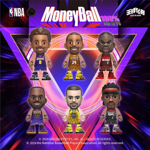 王牌化身100%Money Ball官网正品mini手办科比詹姆斯韦德艾弗森