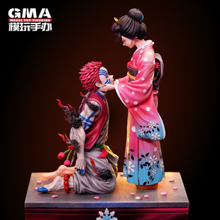 鬼灭之刃动漫gk系上弦三手办猗窝座恋雪动漫手办模型雕像摆件