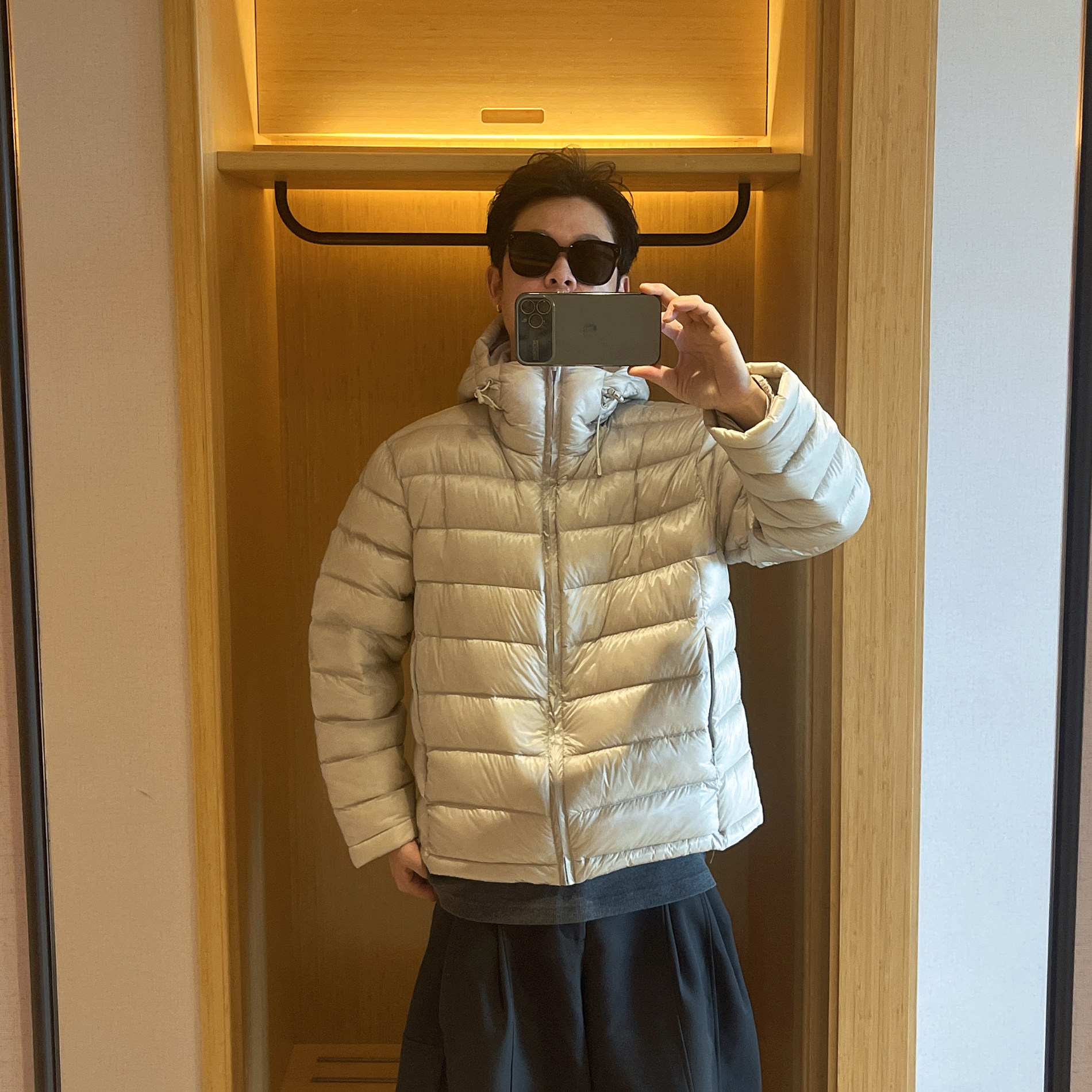 10D超薄连帽鹅绒羽绒服男女情侣