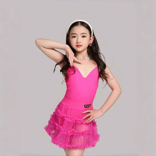 TOP拉丁舞服2026新款芭比公主女童练功服专业舒适透气高弹套装夏