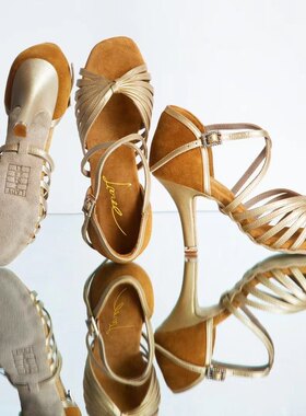 Mar丁舞鞋拉丁舞蹈鞋小乂姑姑款真牛皮磨砂皮拼接款专业拉丁舞鞋