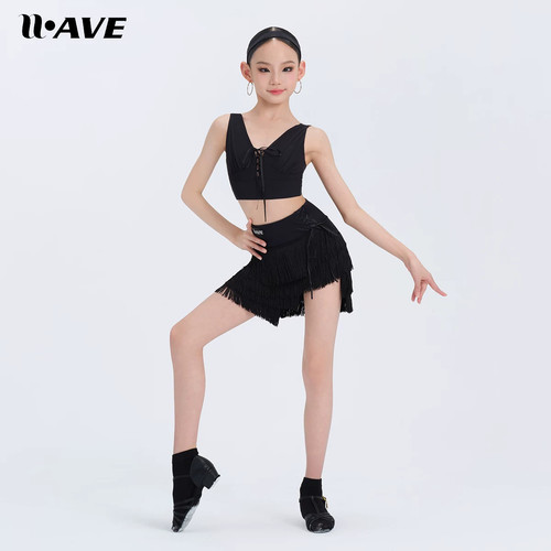 WAVE未午拉丁舞服2026新款女童舞蹈练功服套装夏季【时髦穗影】