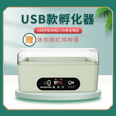 USB充电孵化器 迷你鸡全自动孵化器小型家庭孵化机鹌鹑鸡鸭