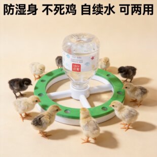 芦丁鸡饮水器小鸡自动续水饮水机雏鸡鹌鹑鹦鹉守宫喂食器干湿两用