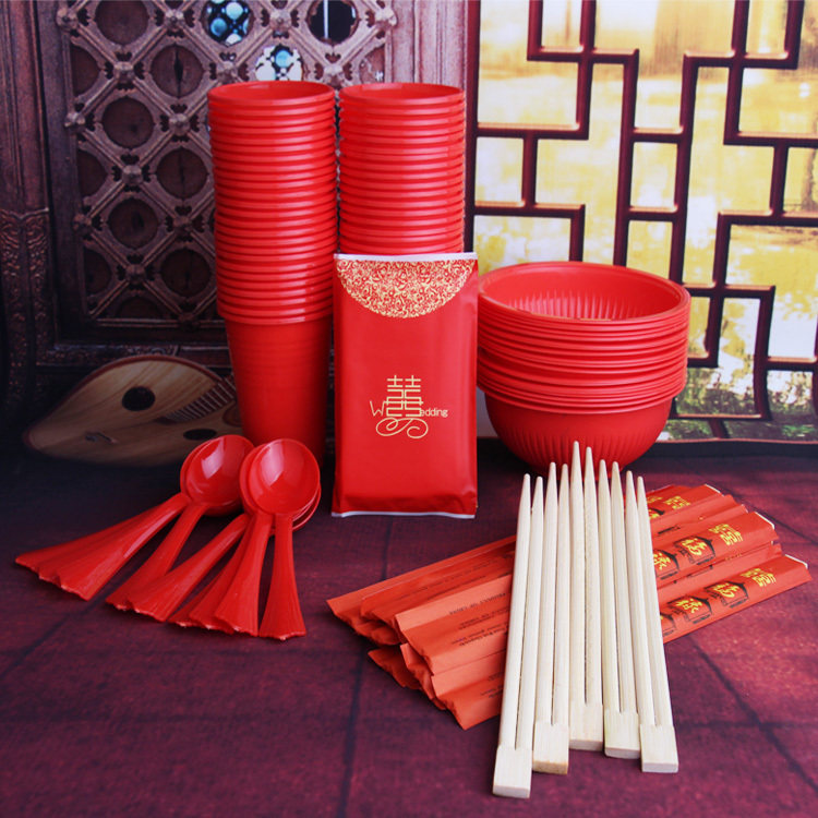 Wedding supplies marry thickening Disposable chopsticks Green plastic suit gules Hi Bowl chopsticksin the Festive supplies/Gift , Other Festival Gifts  category - from Buy2taobao.com to provide professional Taobao agent buy service